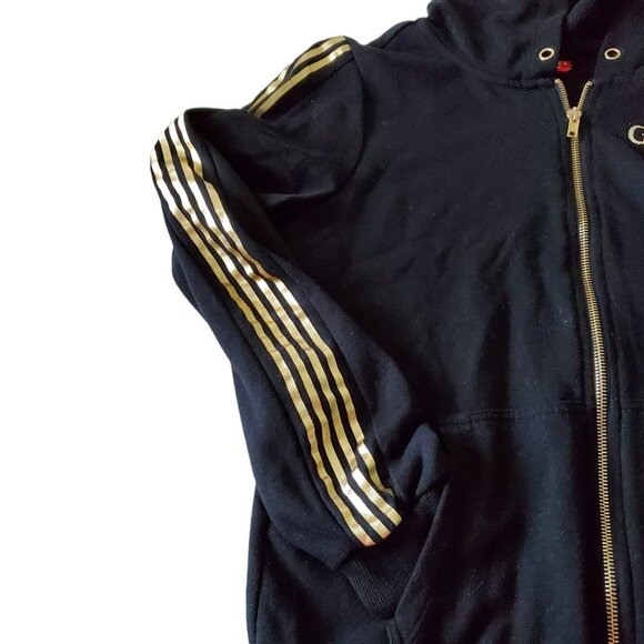 Retro Guess Los Angeles Zip Up Hoodie Sweatshirt with Gold Lettering - Picture 6 of 13